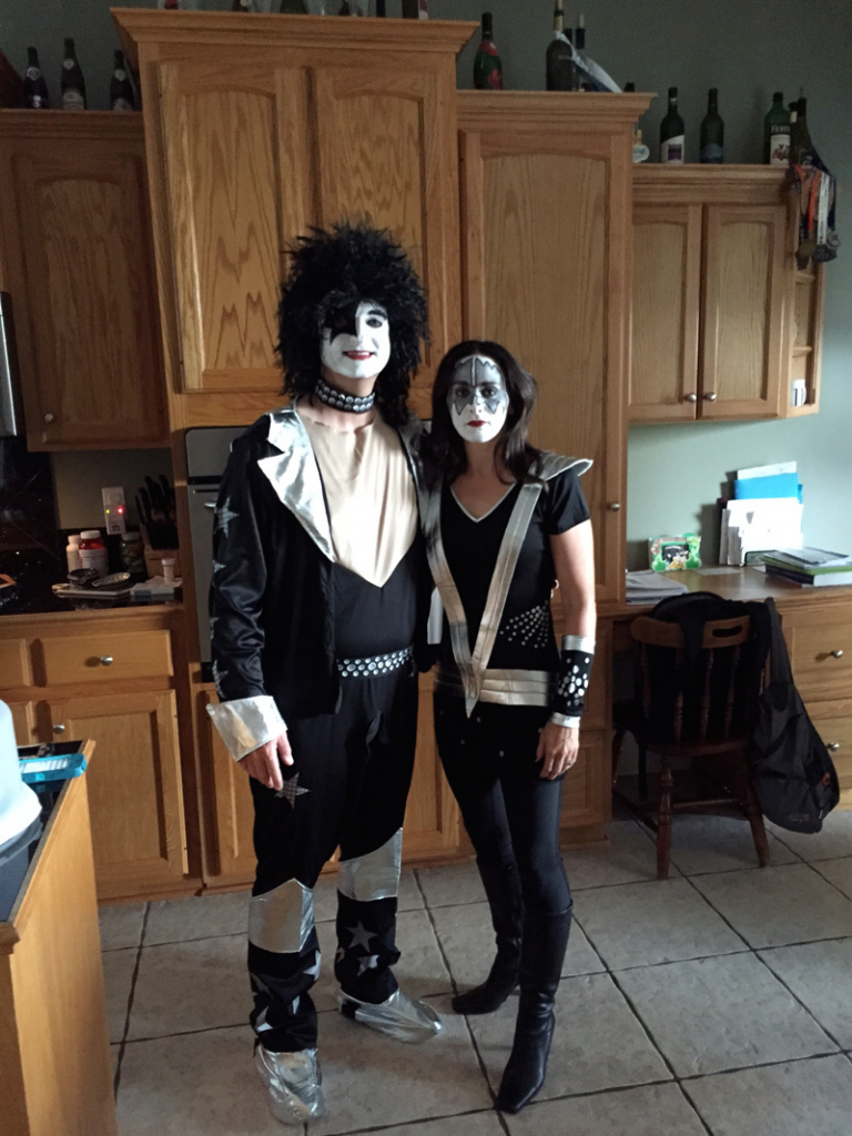 Dr. Rider & Shelley dressed up like KISS